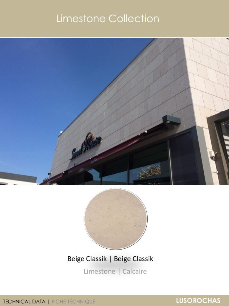 LR Limestone Collection Fiche technique Beige Classik pdf Lusorochas